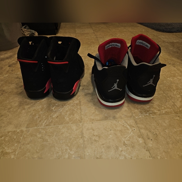 Nike air Jordan 4 Bred and jordan 6 infrared